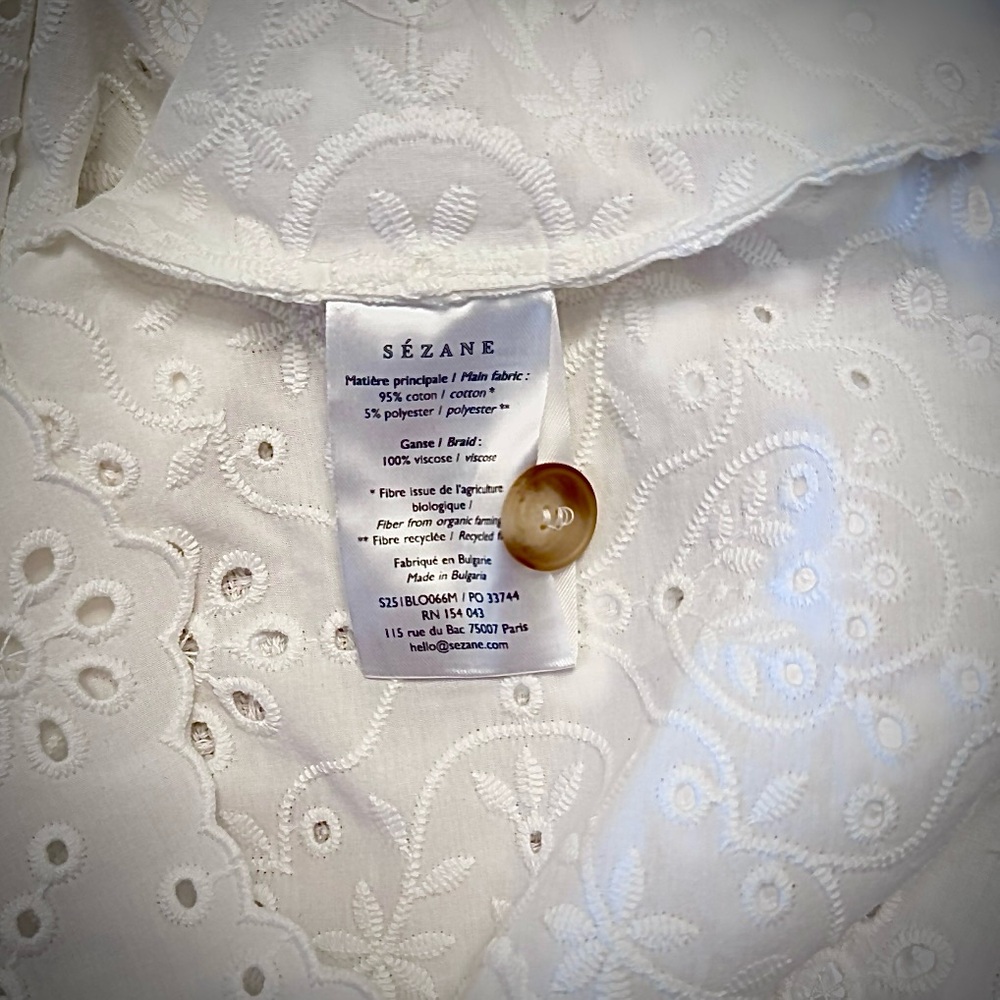 Sézane Roni Blouse – Size 36 (US 4) ✨ New with Tags ✨ - Picture 8 of 10